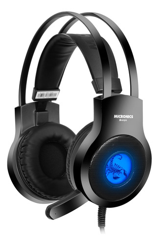 Auricular Gamer Con Mic Led Azul Vibración Hg813-p4 Led Mic