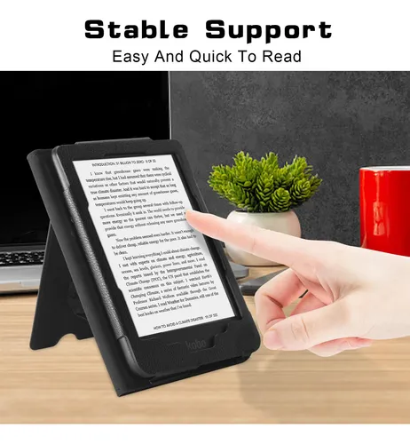 Funda Para Kobo Clara Colour/bw/2e/tolino Shine Cuero Negro