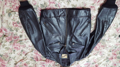 Campera De Cuero Talle S Motor Oil Original