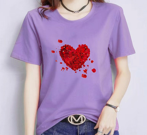 Camiseta De Moda Para Mujer Sudadera Con Corazón De Dedo