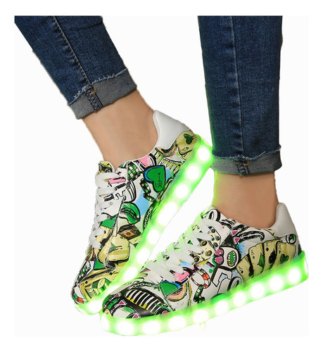 Unissex De Zapatos Luminosos Led Recargables Por Usb Te