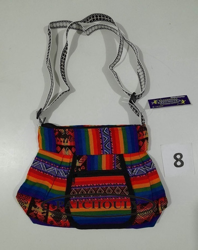 Imagen 7 de 7 de Cartera Morral Bolso Bandolera Aguayo Artesanal Oval Chico