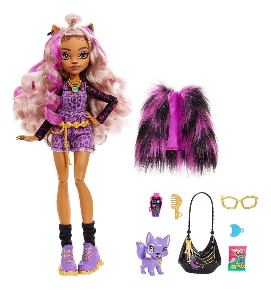 Boneca Monster High Acessórios Da Moda Clawdeen Wolf Mattel