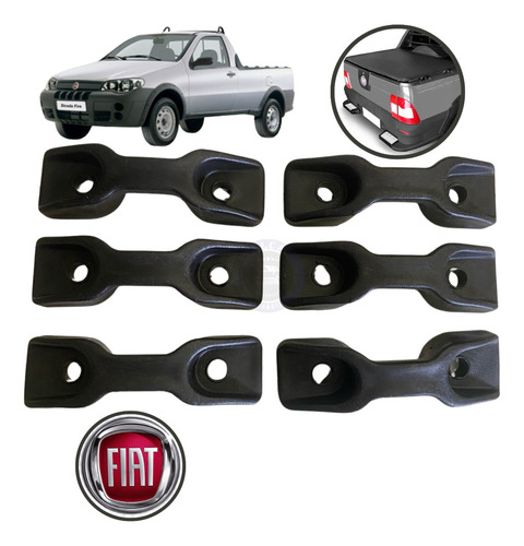 Kit 06 Gancho Caçamba Strada 1997 2014 Amarração Resistente