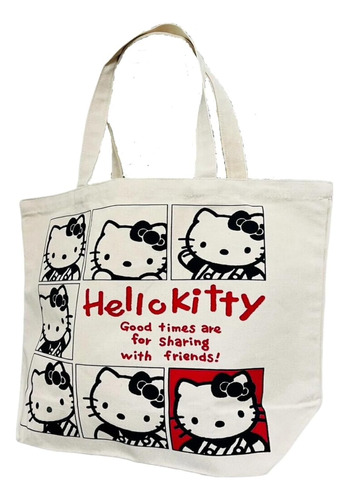 Boshni Hello Kitty - Bolsa De Compras Linda Para Gimnasio, L