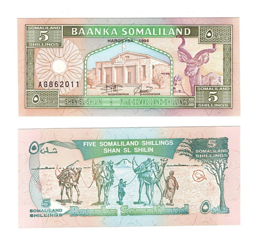 Somalilandia - Billete 5 Shillings 1994 - Unc