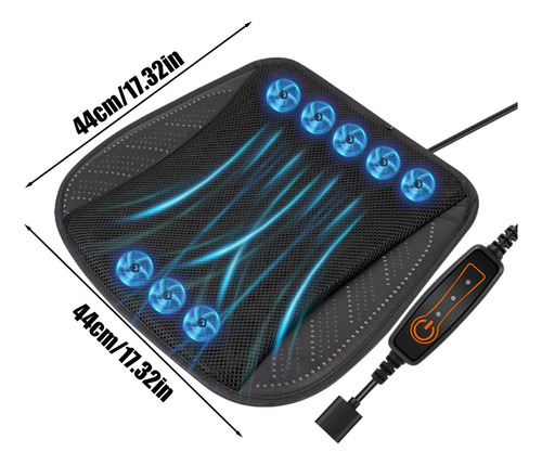 Cojín Refrescante Para Asiento De Auto Con Ventilador
