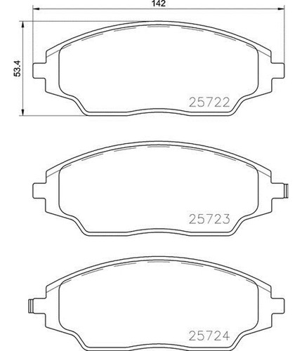 Brembo Balatas Chevrolet Sonic Lt 2012-2017 Delantero