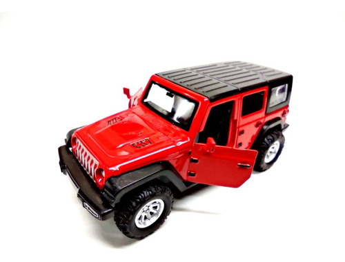 Auto Jeep Wrangler Rubicom 4x4 Esc 1:38 Coleccion Metal Un