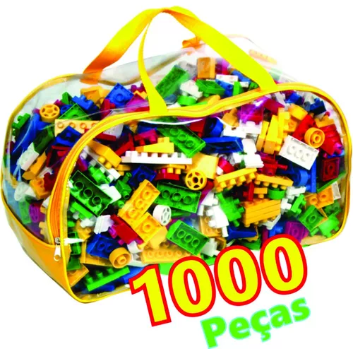 Blocos Educativos De Montar 1000 Peças Brinquedos Didatico