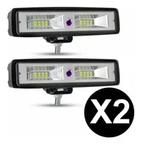 Comprar Caja X 2 Faros Reflectores 12v 24v Barra Led 50w Luz Flood