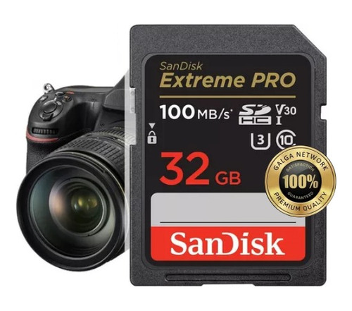 Tarjeta Memoria Sandisk Extreme Pro 32gb V30 C10 U3 100mb/s