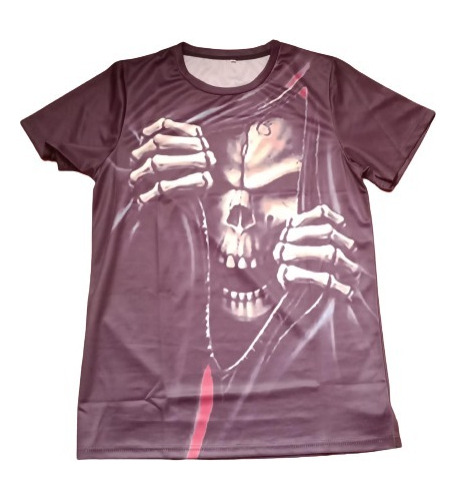 Camiseta Con Estampado 3d De Calavera Para Hombre