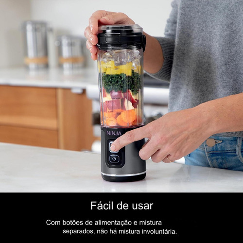Ninja Blast Liquidificado Portátil Mini Sem Fio Recarregável