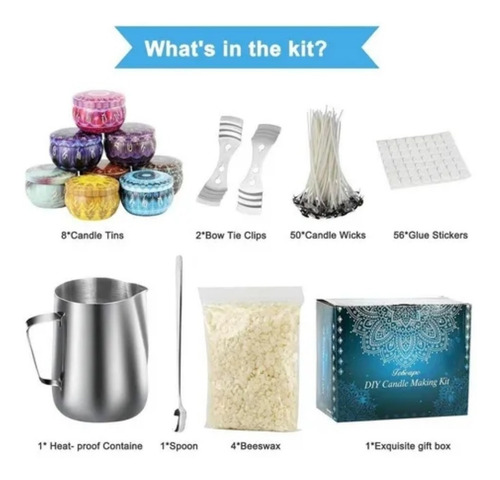 Kit Fabricación Velas Aromáticas De Bricolaje Todo Incluido