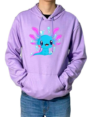 Sudadera Unisex Ajolote  Colores Pastel Adulto Y Niños 