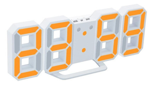 Reloj Digital Led Numero Despertador Escritorio Electronico Color Blanco