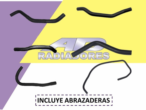 Kit Mangueras Agua Ford Fiesta 1.6 Rocam C/abrazaderas