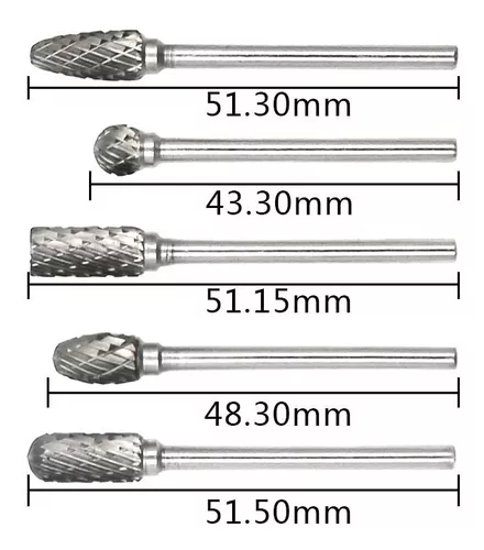 GENERICO Set 10 Fresas Rotativas Para Metal, Taladro Y Dremel, Lima