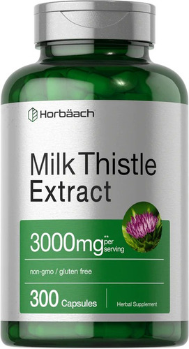 Milk Thistle Cardo Mariano Silimarina 3000mg Horbaach 300cap