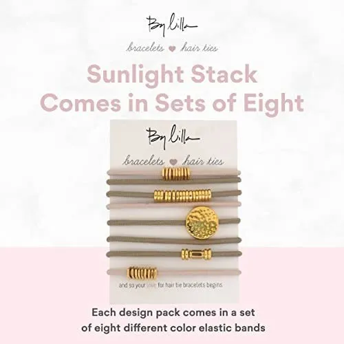De Lilla Sunlight Stack, Corbatas Para El Pelo Y Pulseras -