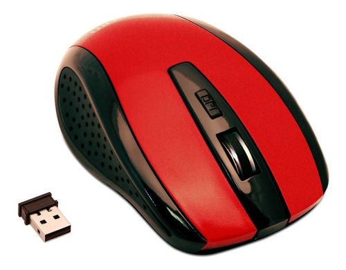 Mouse Inalámbrico 2.4ghz Argom Rojo - 6 Botones