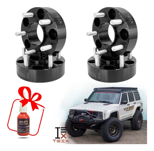 Imagen 1 de 10 de Kit Espaciadores Jeep Cherokee Xj 84/2001 1.5 5/114 Cb71.5
