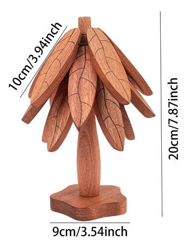 Posavasos De Madera, Tapete Aislante, Centro De Mesa Con