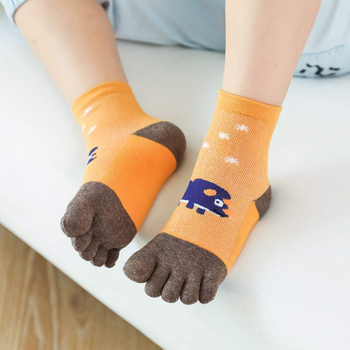 5 Pares De Calcetines De Cinco Dedos Para Niños - Algodón