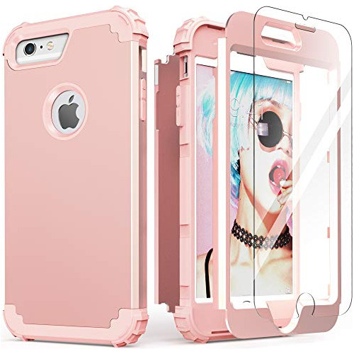 Funda Para iPhone 6s Plus iPhone 6 Plus Rosa Dorado Pc Duro