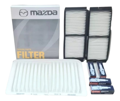 Bujias Jgo4 +filtro Aire-polen Mazda 3 2003 2014 1.6cc 