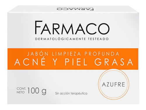 Farmaco Jabon En Barra Acne Y Piel Grasa 100 Gr