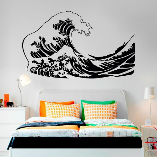 Vinilo Decorativo Para Pared - Mar - La Gran Ola De Kanagawa