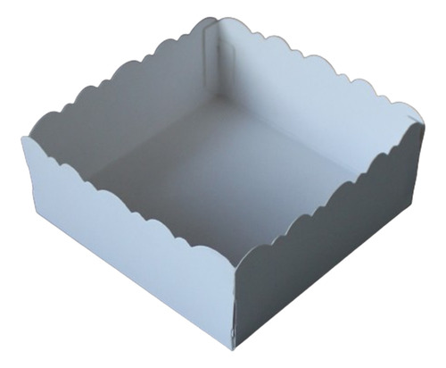 Caja Para Cookie-onda-blanco-tapa Pvc - 10x10x3- Pack X 25 U