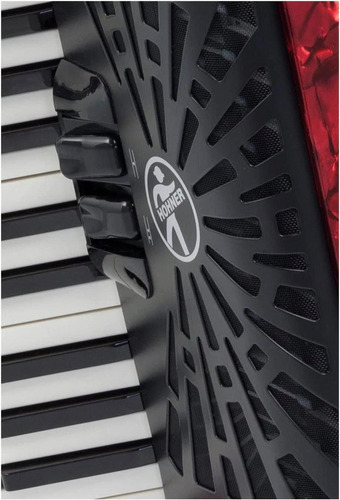 Hohner Bravo Ii 48 A16532 Acordeón Cromático Rojo Con Funda
