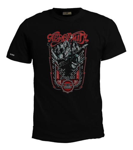 Camiseta Let Rock Rule Tour 2014 Aerosmith Banda Rock Bto