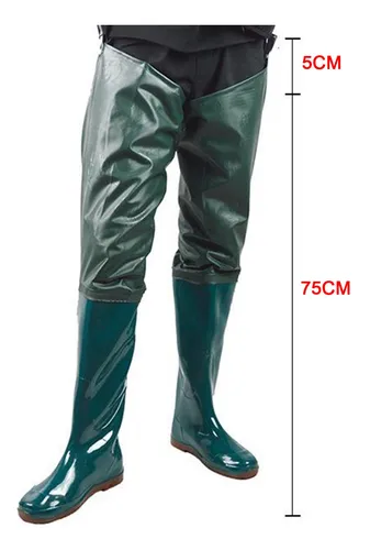 Pesca Waders Pvc Lluvia Gruesa Cadera Wader Impermeable Bota