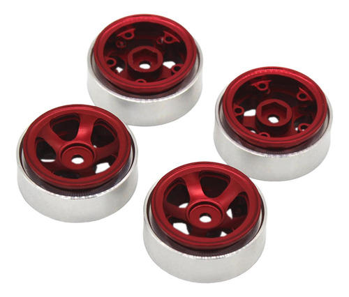 1:18 Cubo Da Roda Aro Estável Resistente Rodas Vermelho