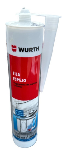 Silicona Adhesivo Pegamento Fija Espejo 230ml Wurth