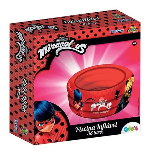 Piscina Inflavel Kids Miraculous Lady Bug 38 L