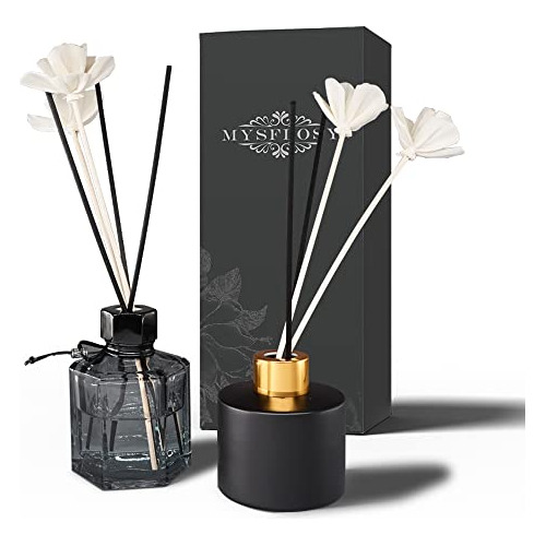 Glass Reed Diffuser Bottles Set With Rattan Sticks And ...