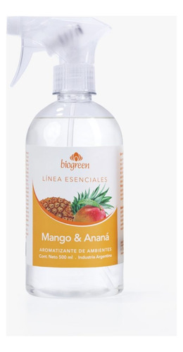 Aromatizante De Ambiente Mango Y Ananá 500ml Biogreen