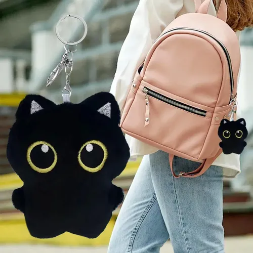 Peluche De Gato Negro De Halloween – 26 Cm – Cojín Kawaii Con Calabaza Bordada – Regalo Para Niños Y Adultos