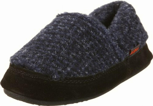 Acorn Kids Moc Slipper, Blue Check, 1-2 M Us Little Kid Color Azul Check