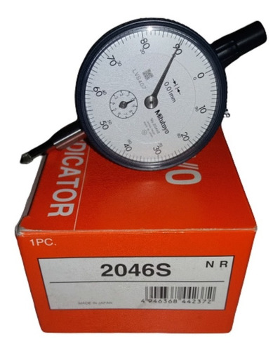 Reloj Comparador 2046s Rgo: 0-10mm Grad: 0.01mm Mitutoyo