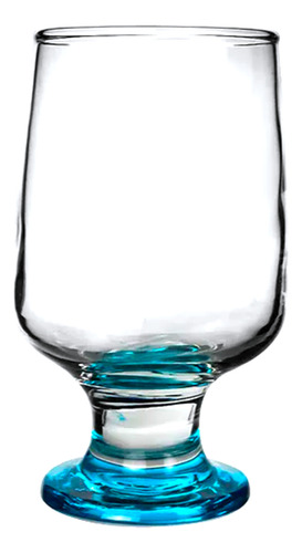 Juego De 6 Copas Para Agua Eleia Calidad Premium 370ml Color Azul