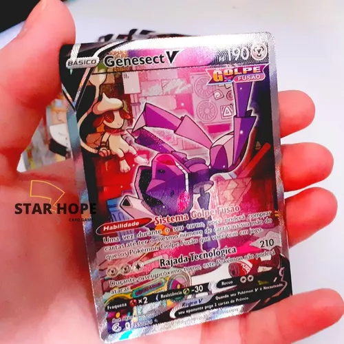 Carta Pokémon Genesect V Full Arte Coleção Golpe Fusão