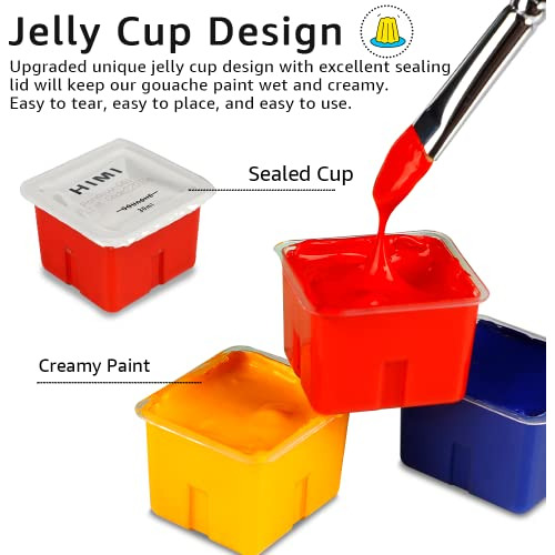 Set De Pintura Gouache Himi, 24 Colores X 30 Ml/1 Oz Co...
