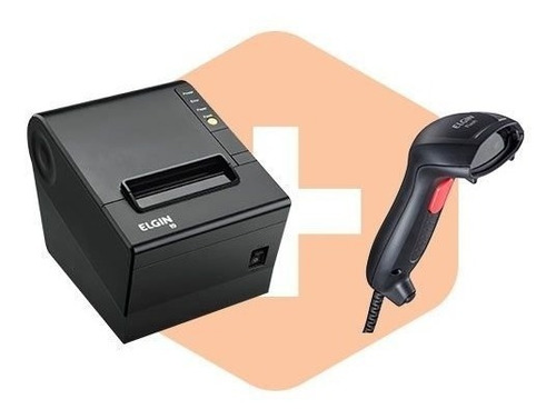 Imagem 1 de 6 de Kit Impressora Pdv Elgin I9 Usb + Leitor De Codigo De Barras