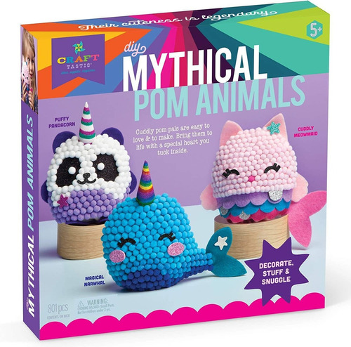 Craft Tastic Diy Mythical Pom Animals Kit De Manualidades 3